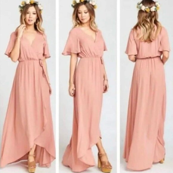 Show Me Your MuMu Dresses & Skirts - SHOW ME YOUR MUMU 'Sophie' Wrap Dress in Rustic Mauve Small